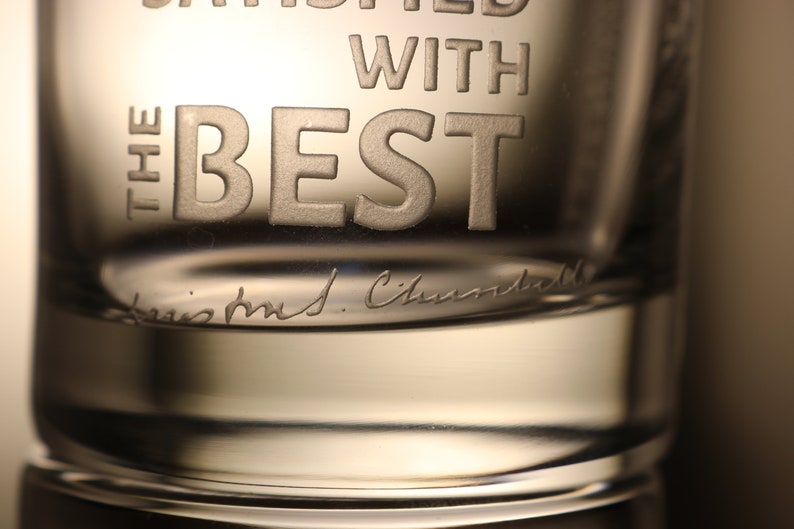 Funny Quotes Whiskey Glasses, Winston Churchill Whiskey Glass