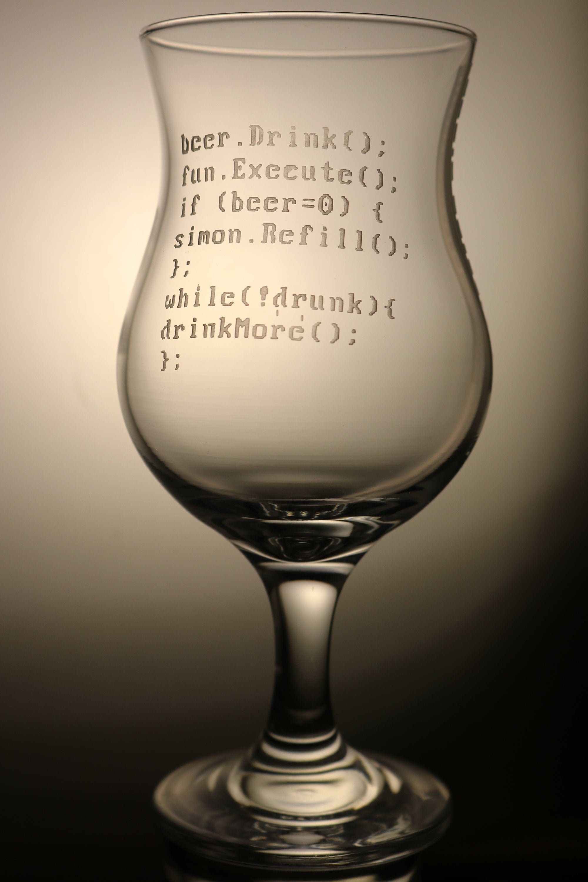 Funny Programmer Gift, Engraved Beer Glass for Coders, Personalised ...