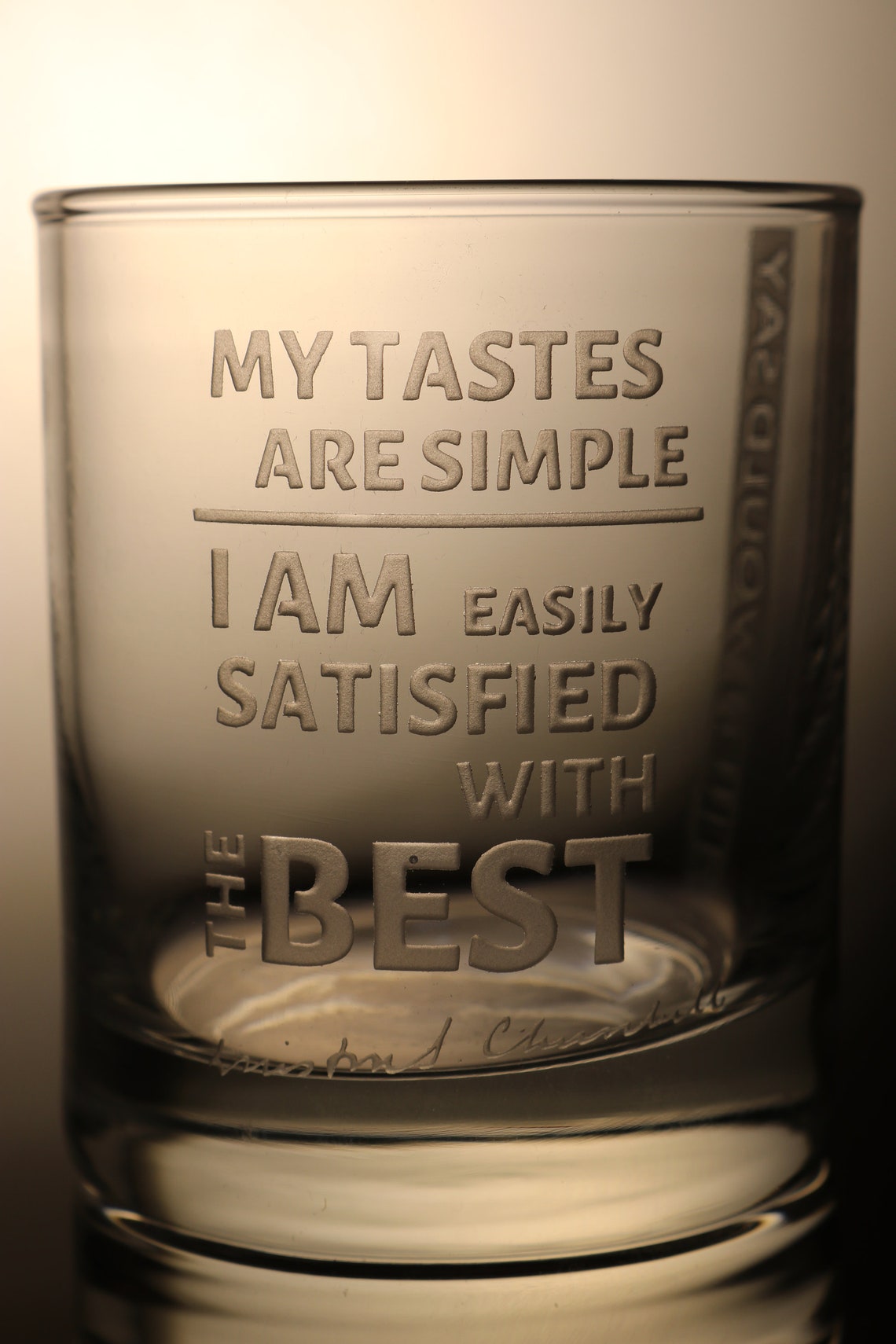 Funny Quotes Whiskey Glasses, Winston Churchill Whiskey Glass