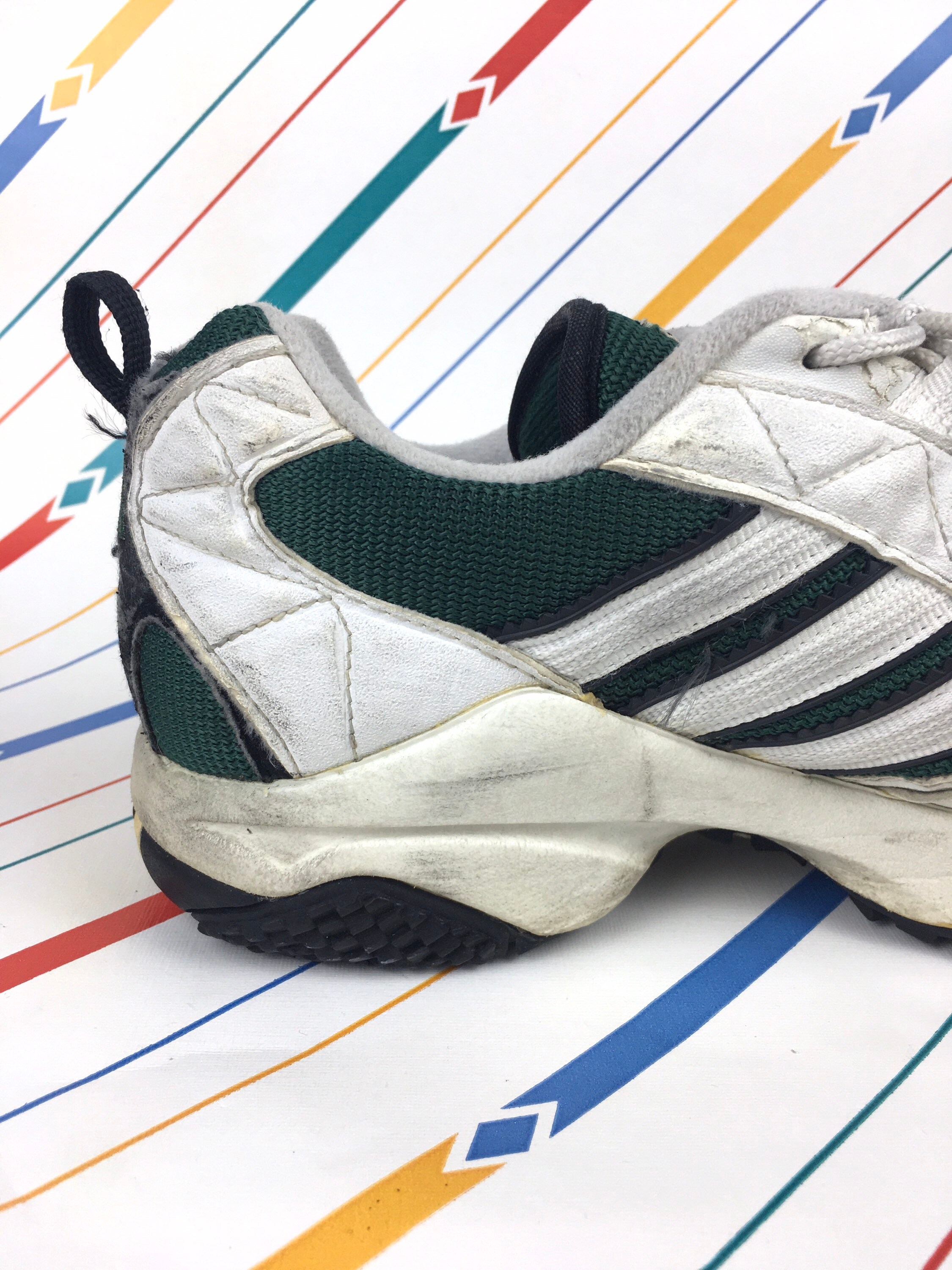 UK size 8.5 early 1989 Adidas trainers in white with dark | Etsy