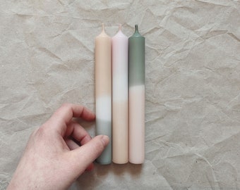 3 Dip Dye Candles - BLÜTENGLANZ -