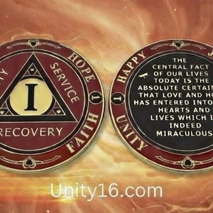 Hope is here. Love wins. New token as of Sept 2025#recovery#chips#medallions, #tokens#aa, Alcoholic anonymous, (C) 2026 Unity16