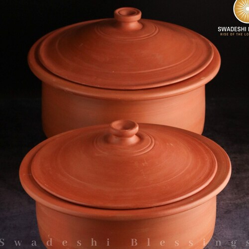 Unglazed Clay Pot for Cooking With Lid/ LEADFREE Earthen Etsy