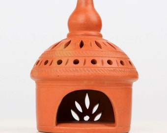 Vintage Handmade Terracotta Tea Light Candle Holder/ Clay Diya/Diwali Decoration/Ethnic Home Decor/HouseWarming Gift/Indian Lamps For Pooja