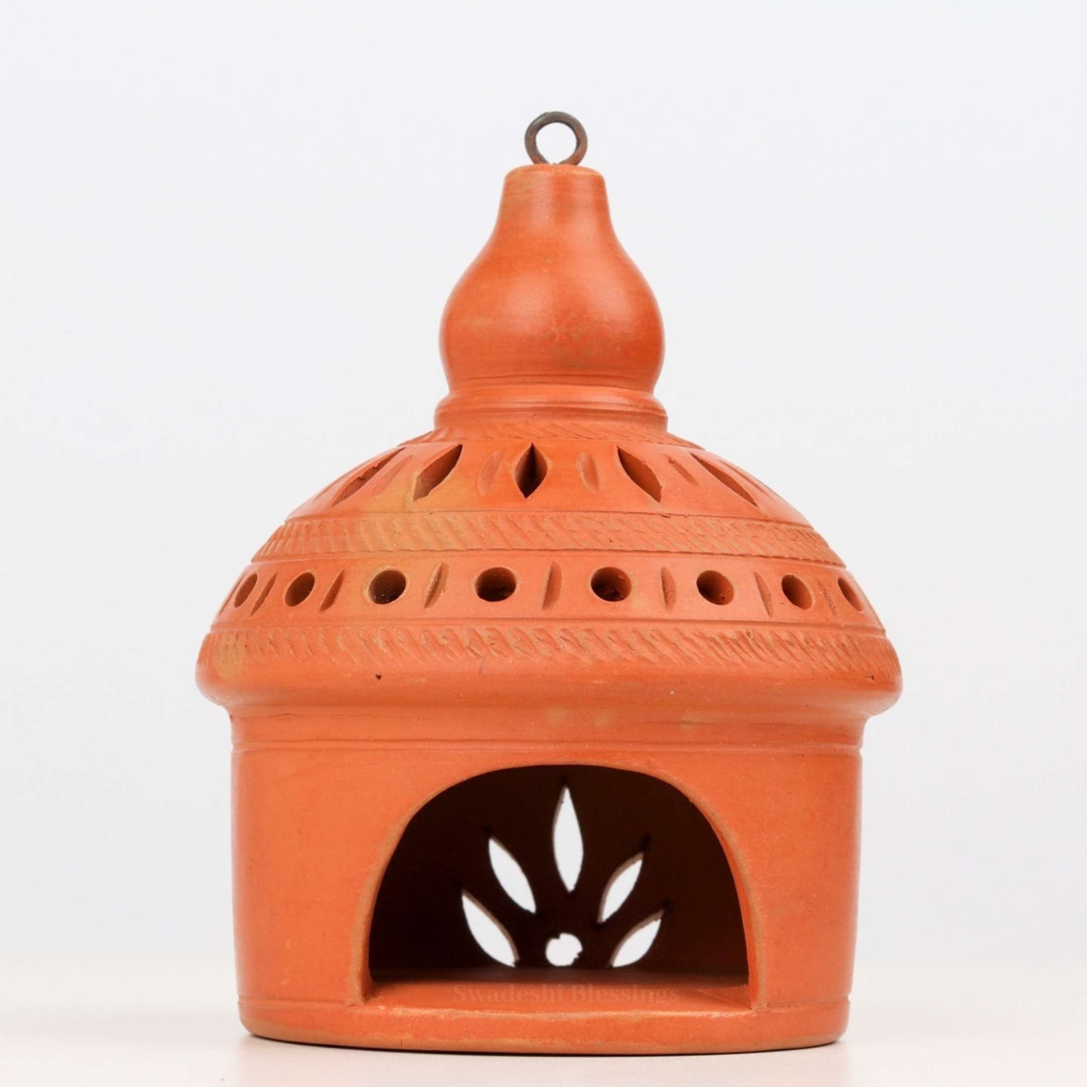 Vintage Handmade Terracotta Tea Light Candle Holder Clay Diya