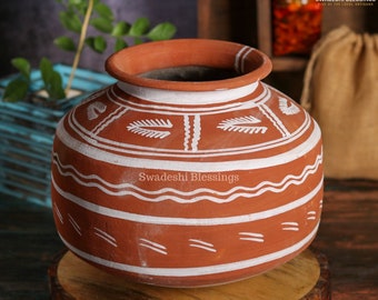 Handmade, Earthenware Clay Vase, Home Decoration Antique Piece , Tradi –  Clay Handi Store