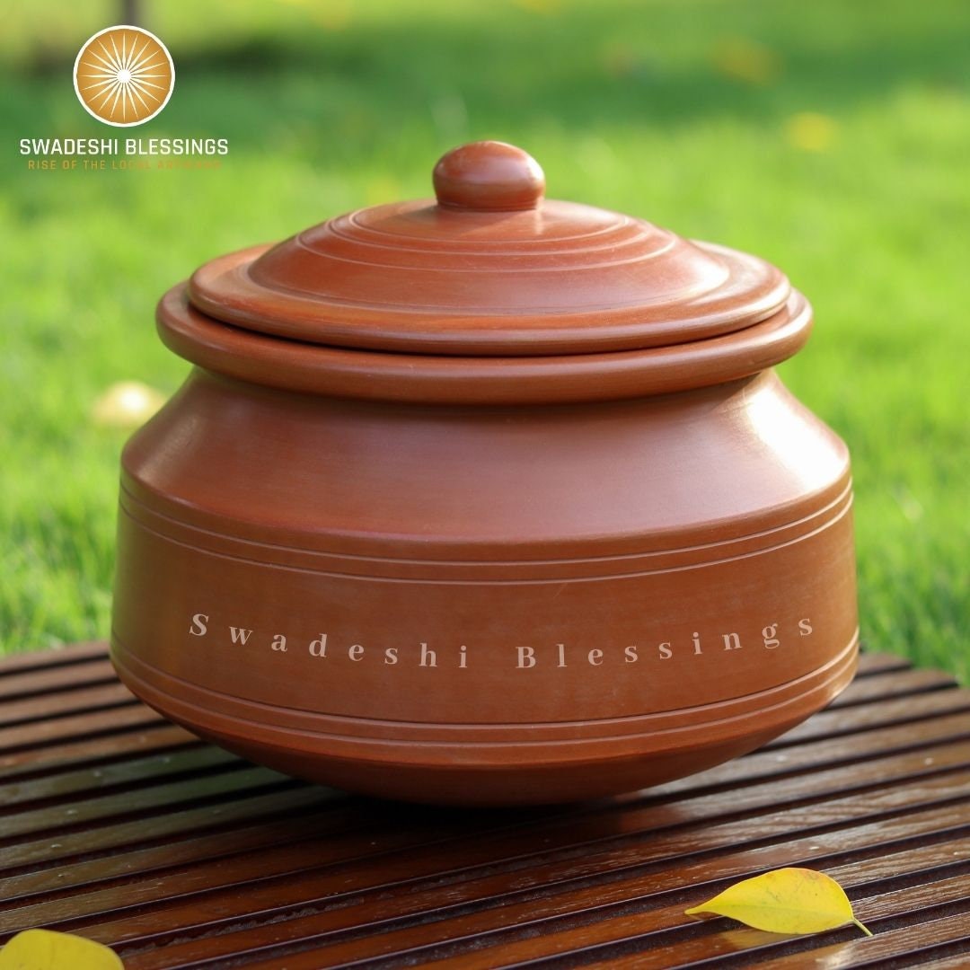 Unglazed Clay Pot for Cooking With Lid/ Earthen Kadai/ LEAD-FREE Clay  Cooking Pot/ Indian Clay Handi/ Ayurveda Range/ Curry, Biryani Pot 