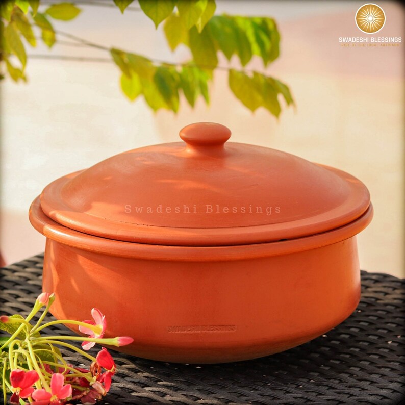 Unglazed Clay Pot for Cooking With Lid/ Earthen Kadai/ Etsy