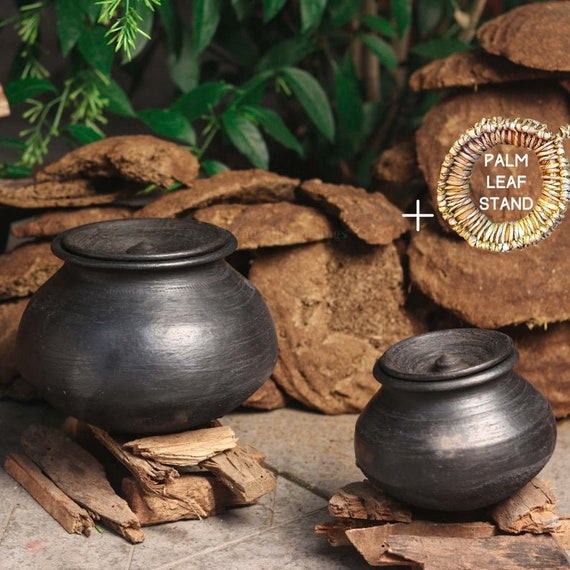 MITTI COOL Indian Clay Kadai/Earthen Kadai/Mud kadai/Clay pots for  Cooking/Biryani Pot for Cooking with Lid/Mitti Handi Earthen  Cookware_Unglazed for