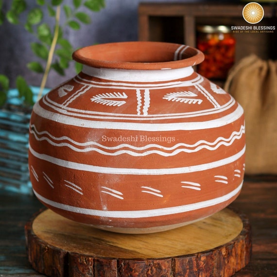 Handmade Clay Water Pot/ 100 % Eco-friendly Earthen Water Pot/ Indian  Traditional Matka, 6L/ Terracotta Jug/ Water Dispenser/ Clay Tumbler -   Israel