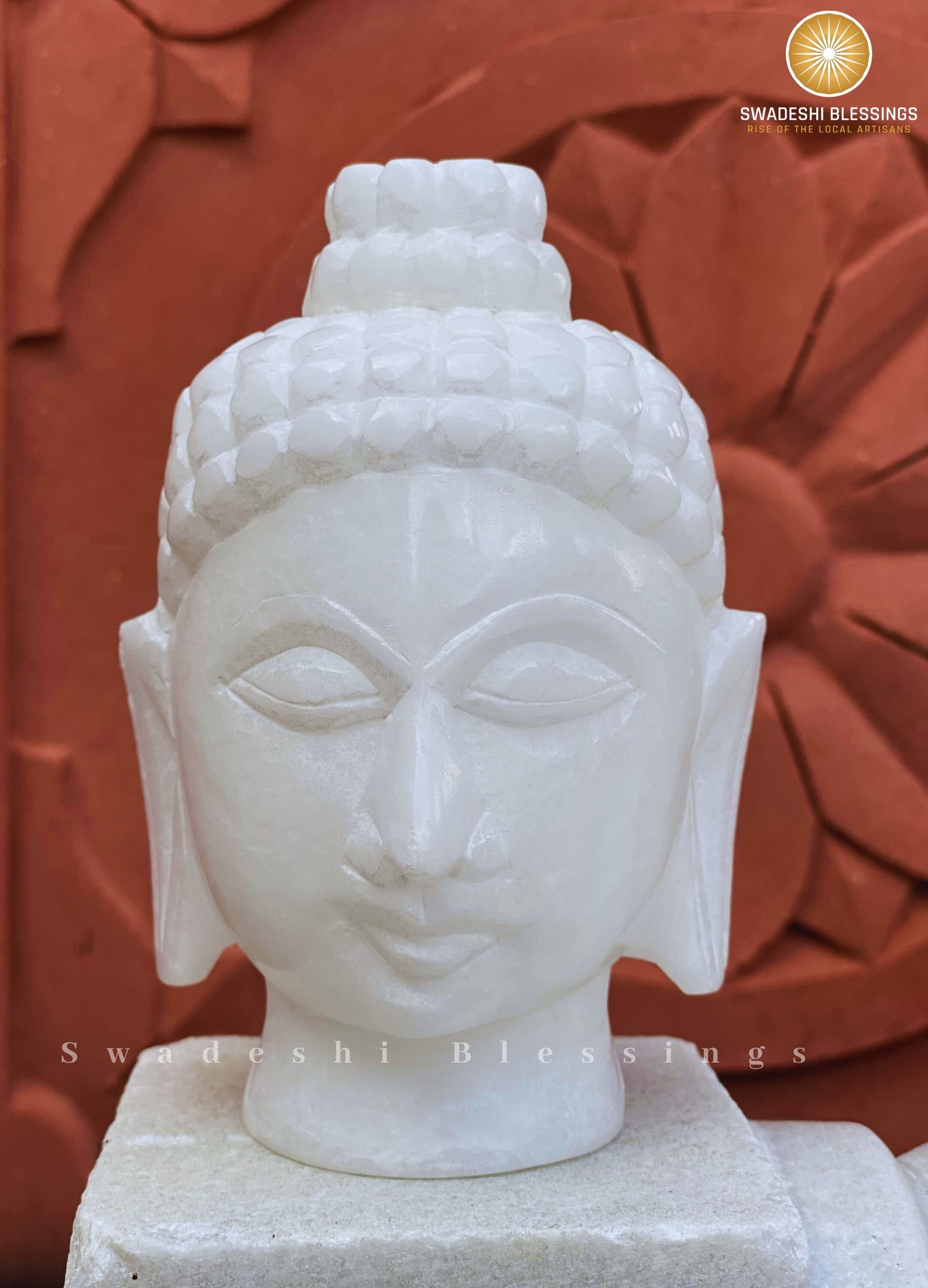 Vintage Handmade Marble Buddha Face Statue/ God Buddha Head Etsy