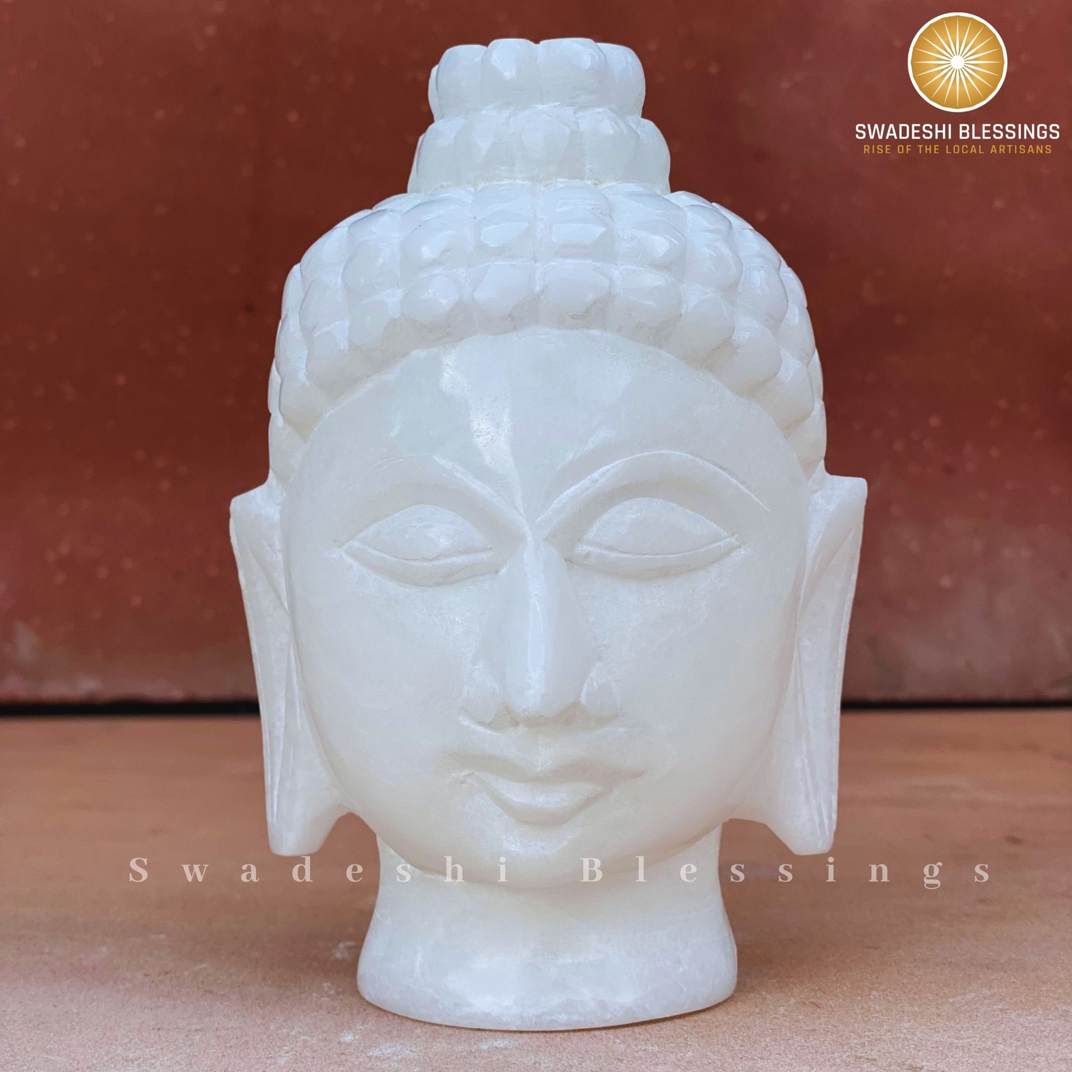 Vintage Handmade Marble Buddha Face Statue/ God Buddha Head Etsy