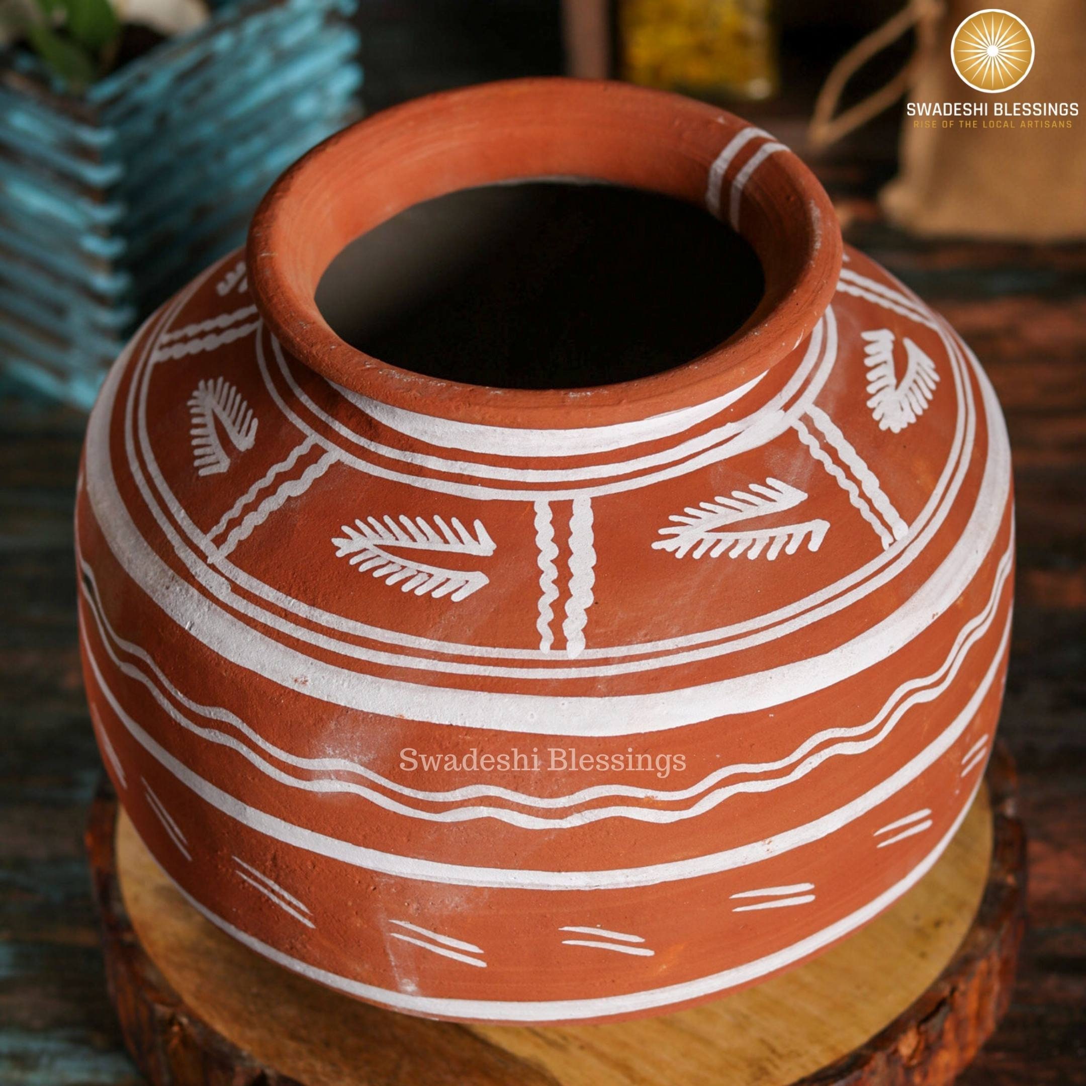 Handmade Clay Water Pot/ 100 % Eco-friendly Earthen Water Pot/ Indian  Traditional Matka, 6L/ Terracotta Jug/ Water Dispenser/ Clay Tumbler 