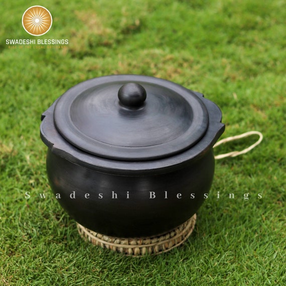 Unglazed Clay Pot for Cooking With Lid/ LEAD-FREE Earthen Kadai/ Indian  Clay Handi/ Swadeshi Blessings Ayurveda Range/ Curry Biryani Pots 