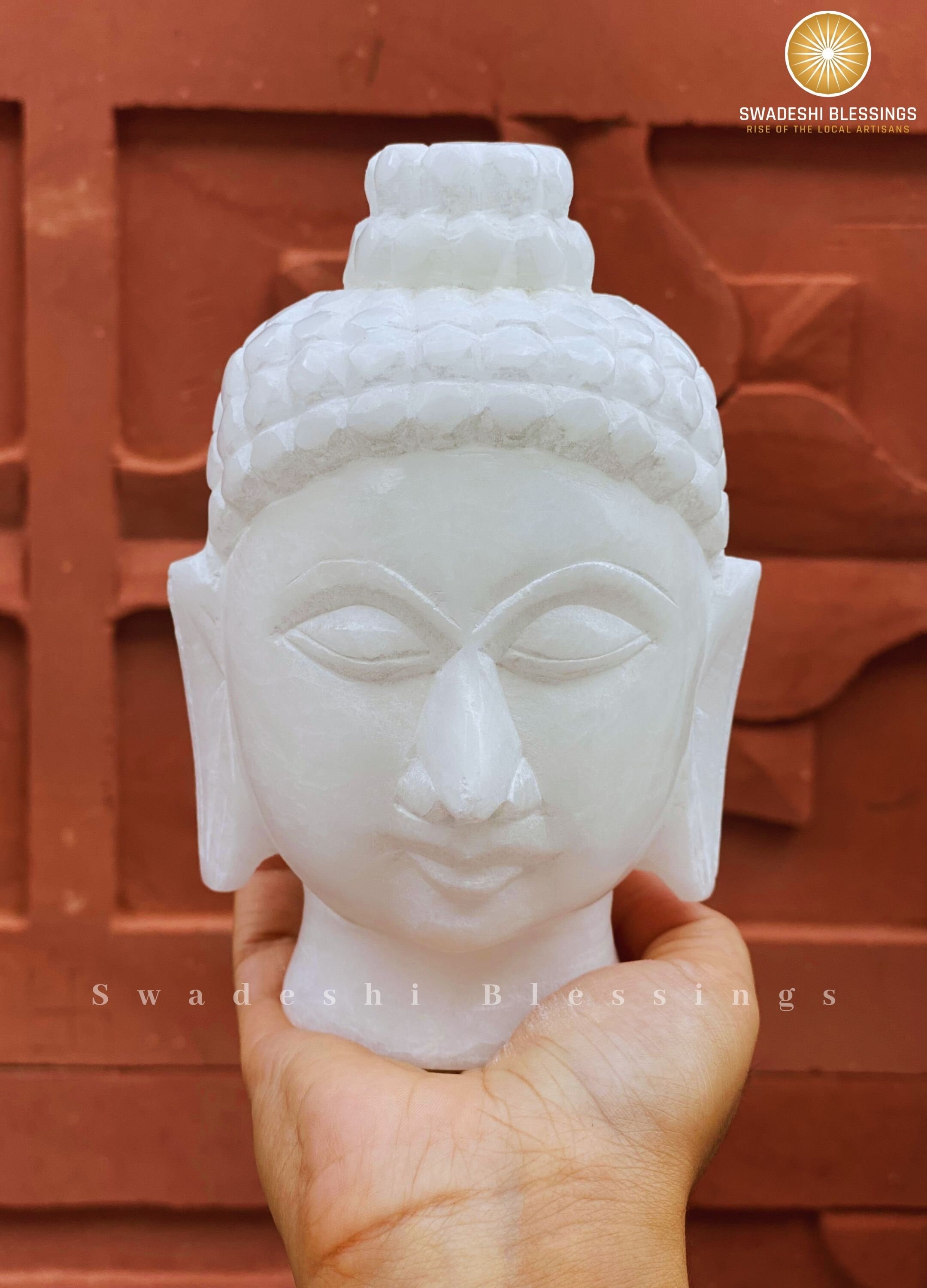 Vintage Handmade Marble Buddha Face Statue/ God Buddha Head Etsy