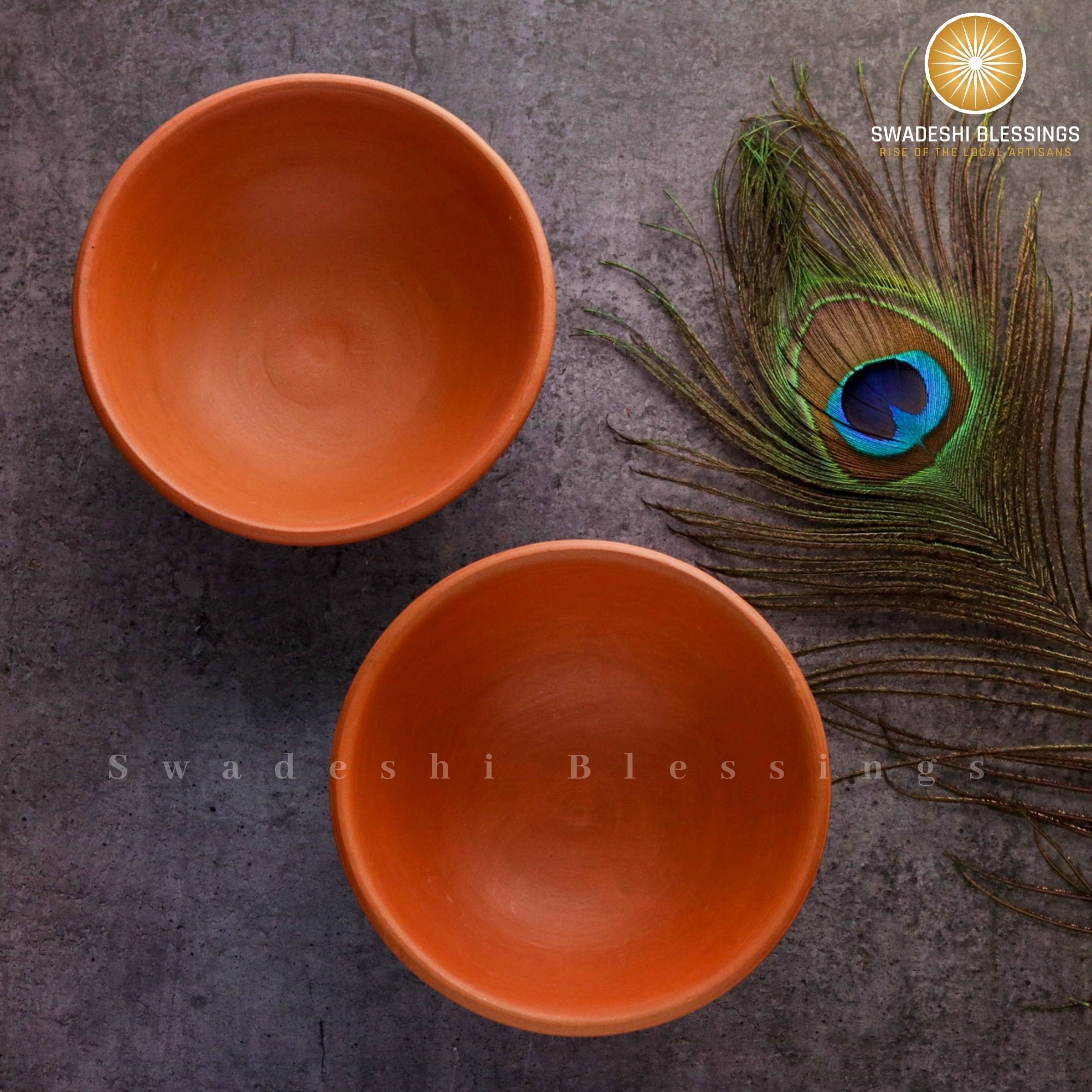 Unglazed Clay Serving Bowl Set/ Terracotta Bowls/ Earthen Etsy