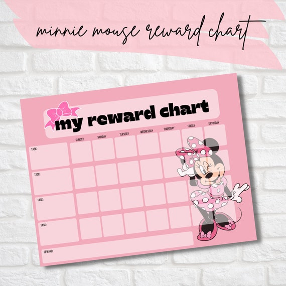 Minnie Mouse Reward Chart Reward Chart Minnie Mouse Chart Etsy Hong Kong