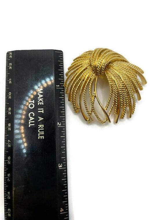 Glided Cordelia Spray Brooch 1980s by Monet - image 2