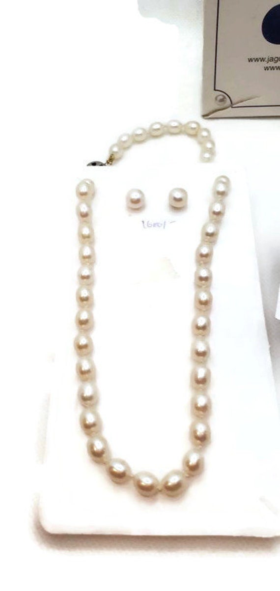 Multi Strand Pearl Collar Necklace  Unique Gifts … - image 7