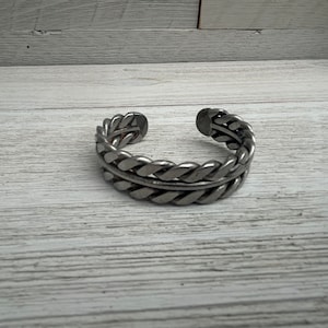 Vintage Metal Rope Cuff Bracelet for Men, Women, and Kids