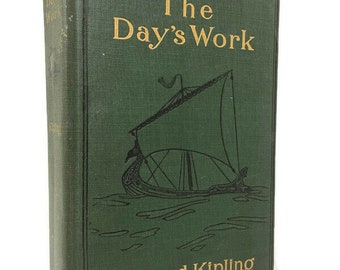 1905 The Days Work by Rudyard Kipling, Vintage Hardcover Books, Literature & Fiction