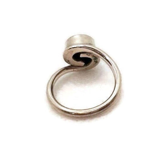 Vintage Ring Dalmatian Jasper Twist Ring Sterling… - image 7