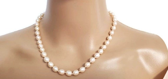 Multi Strand Pearl Collar Necklace  Unique Gifts … - image 8