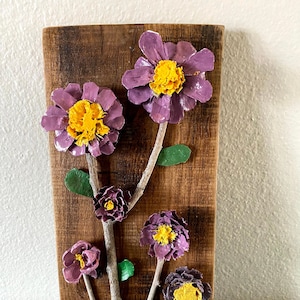 Colorful Pinecone Flower Wall Art