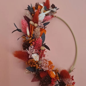 Dried flower crown / wall dried flower crown / wall crown / Dried flower decoration