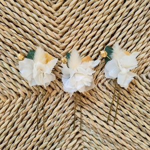 Epingle à chignon fleurs séchées image 2