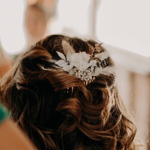 Dried flower comb "Eucalyptus" / Bridal comb / flower comb / wedding ornament