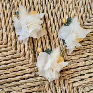 Epingle à chignon fleurs séchées image 1