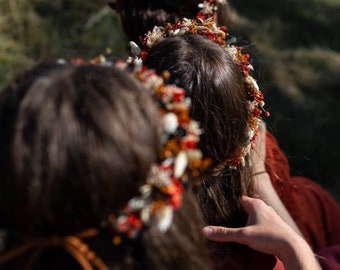 Couronne fleurs séchées / couronne mariage fleurs séchées / Couronne fleurs enfant et adulte / Coiffure mariage / accessoire coiffure mariag