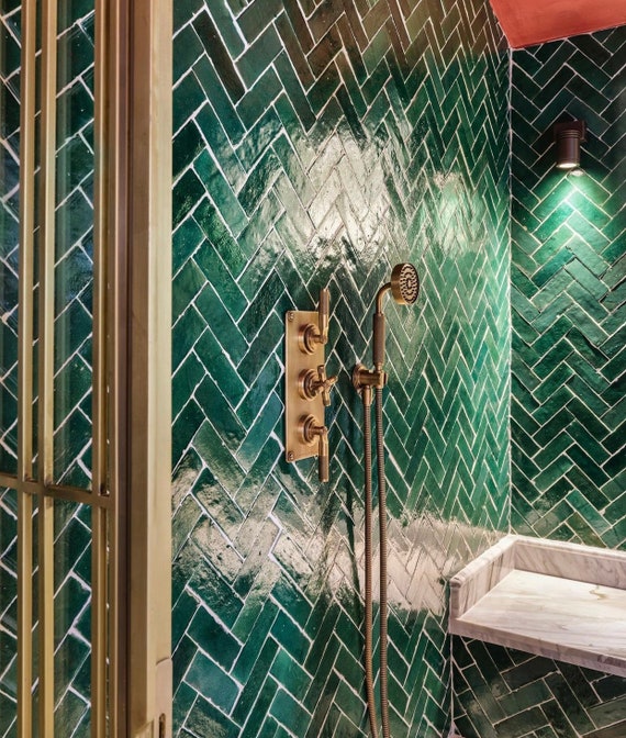 Zellige Tile Herringbone Tile terracotta Moroccan Tiles for Etsy Ireland