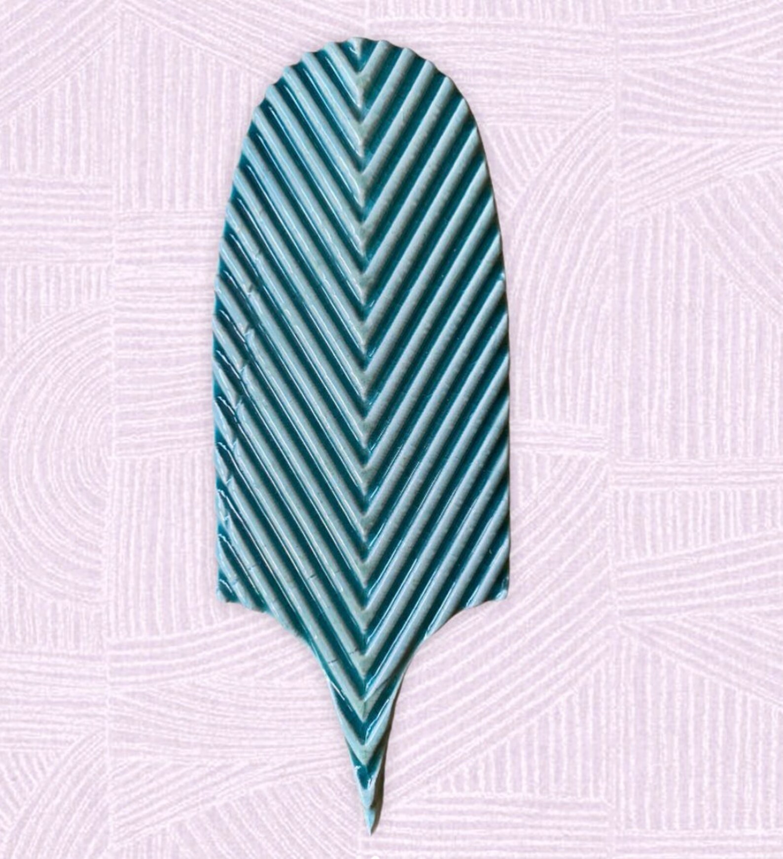 Palm Leaf Tilehandmade Leaf Tilescafe Decor Tile Restaurant Etsy