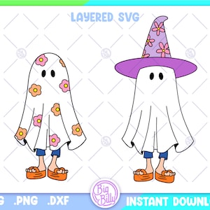Halloween Lizzy SVG - Lizzie Witch Hat - Easy files for Cricut - Retro 90's Cartoon Girl PNG digital download - Ghost Lissy - Halloween svg