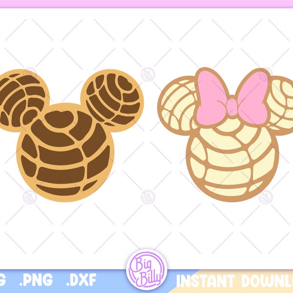 Mouse Ears, Mexican Pan dulce, conchas SVG - Latino Culture PNG Conchas - Mouse Bow Ears - Park Trip Ears - Couple matching shirt PNG files