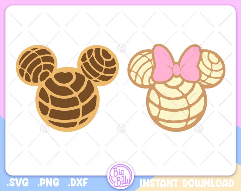 Mouse Ears Mexican Pan Dulce Conchas SVG Latino Culture Etsy