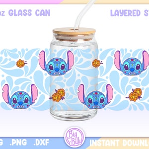 Dia de Muertos Talavera Stitch Libbey 16oz Can Glass Wrap, Libbey SVG, Calaverita Mexicana Can Glass Svg Wrap, Skull Stitch SVG - Halloween