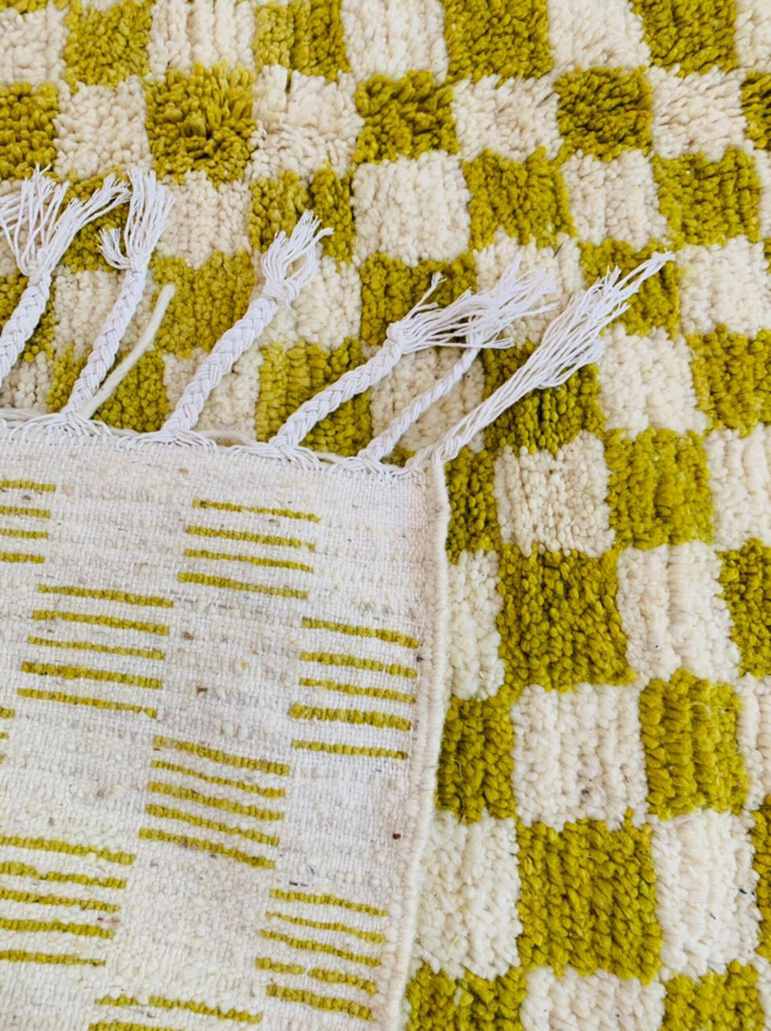 Bright Green Checkered Rug Lime Kitchen Rug Custom Made Rug Etsy