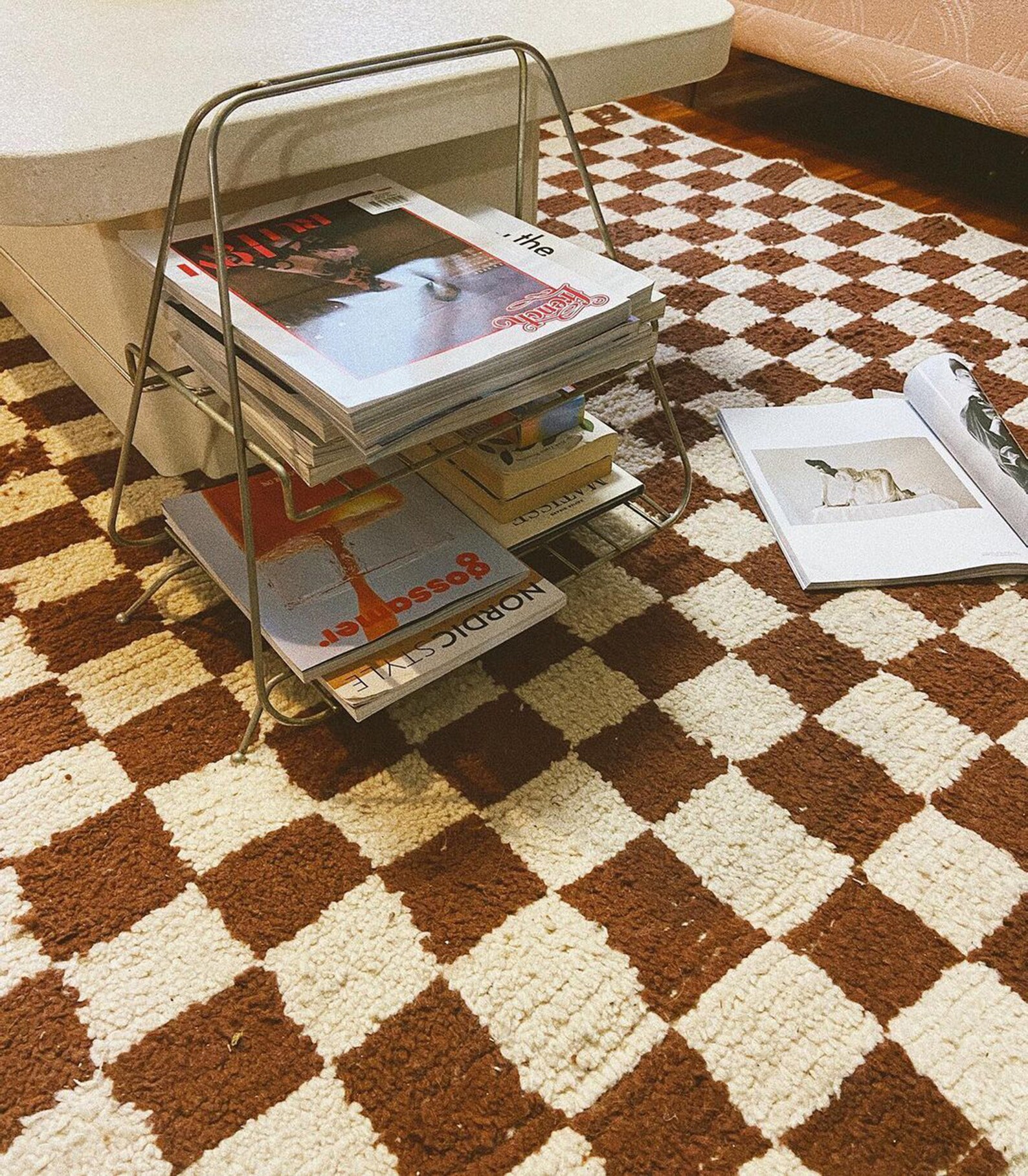 Checkered Rug Kitchen Rug Custom Made Moroccan Checker Rug Etsy