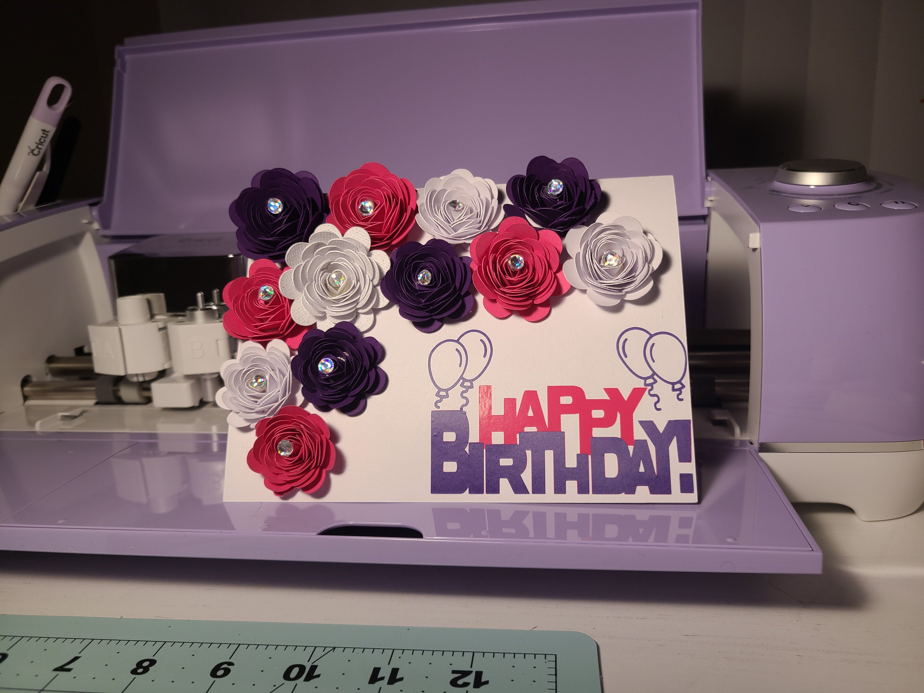 Adorable Handmade Rose Birthday Card - Etsy