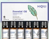 HIQILI 10 ml 6Pcs 100 pure natural essential oil for aromatherapy gift set Tea Tree Orange Peppermint Lavender Lemongrass Eucalyptus