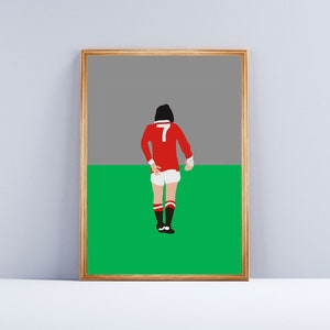 Manchester United, George Best, Legend Number 7 -  print, poster, wall art