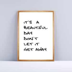 It's A Beautiful Day print, music poster, rock band wall art, song lyrics