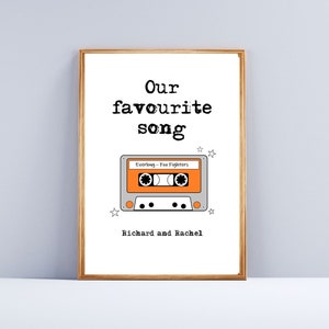 Favourite Song poster, print, wall art - Cassette