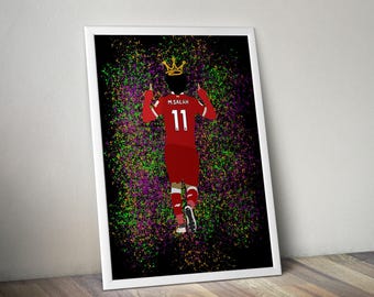 Mo Salah, Liverpool, egyptisk kung - tryck, affisch