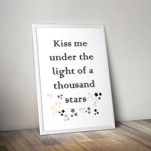 Thinking Out Loud-poster, muziekprint, zingende muurkunst, songteksten