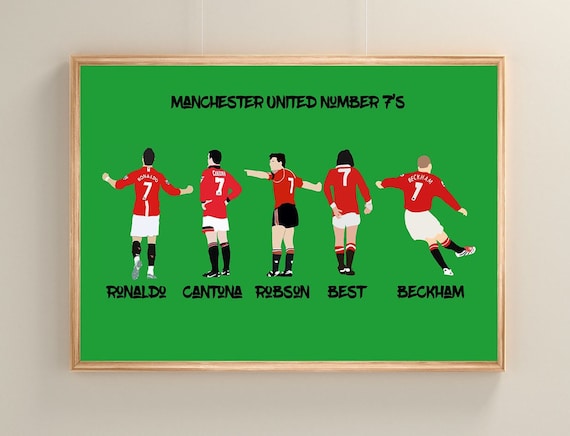 Manchester United, Legends, Number 7's - Print, Poster, Wall Art