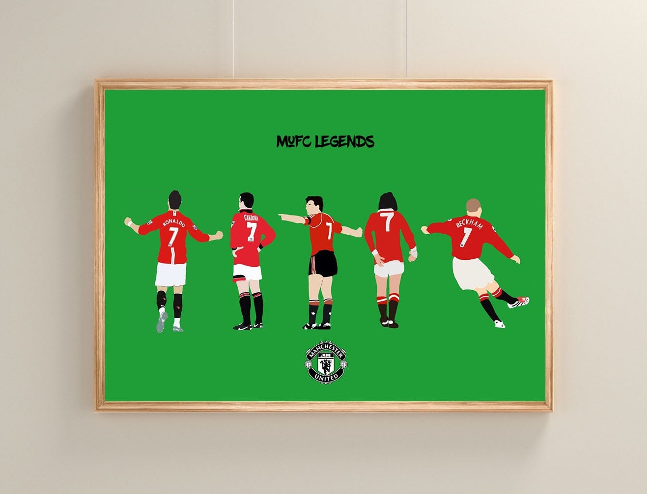 Manchester United, Legends, Number 7's - Print, Poster, Wall Art
